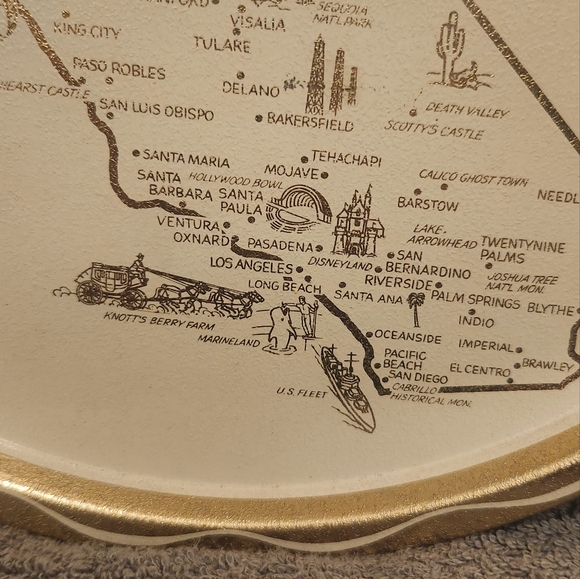 California vintage souvenir tin tray - Picture 3 of 10